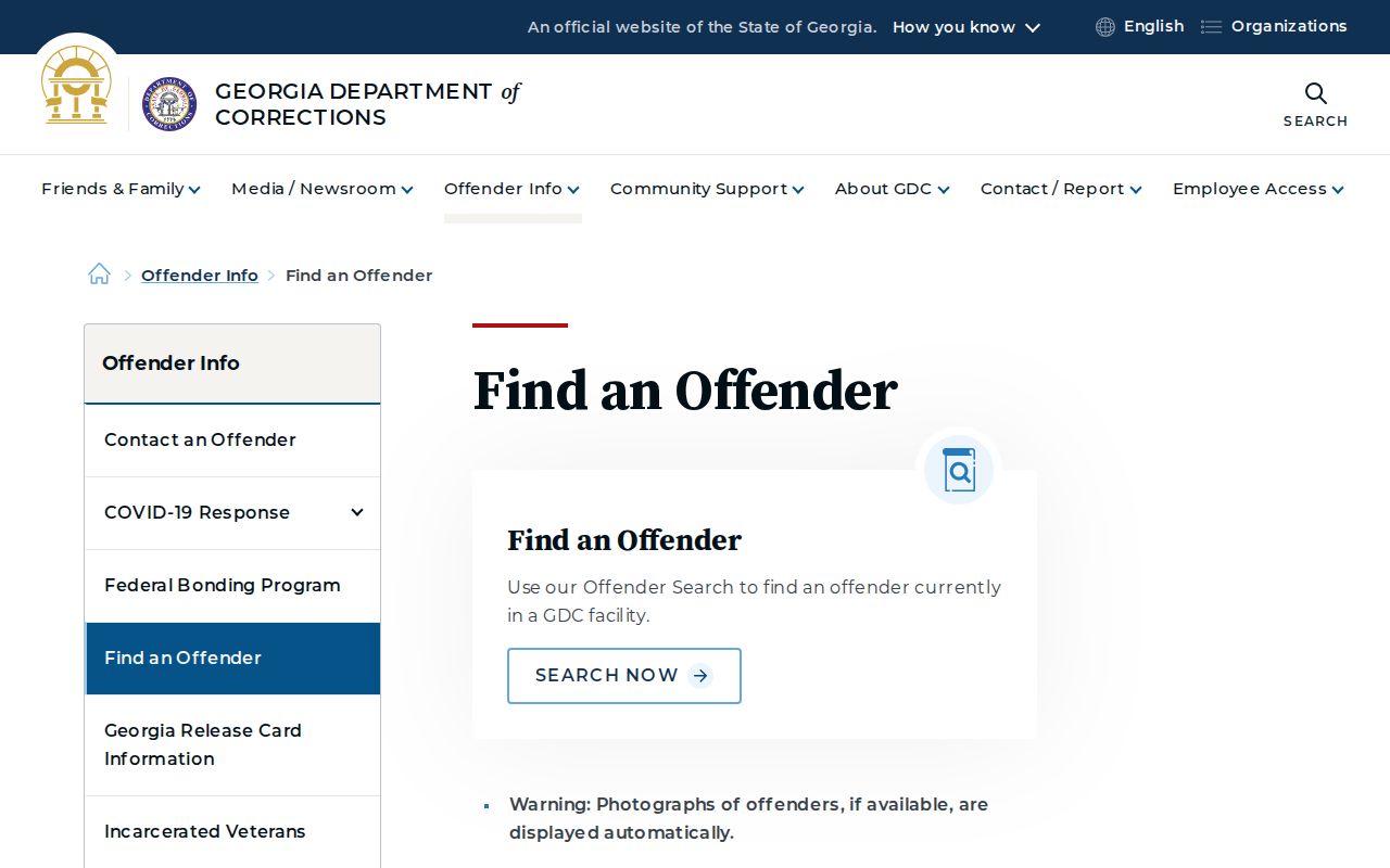 GDC offender search after Lumpkin County arrest and state transfer