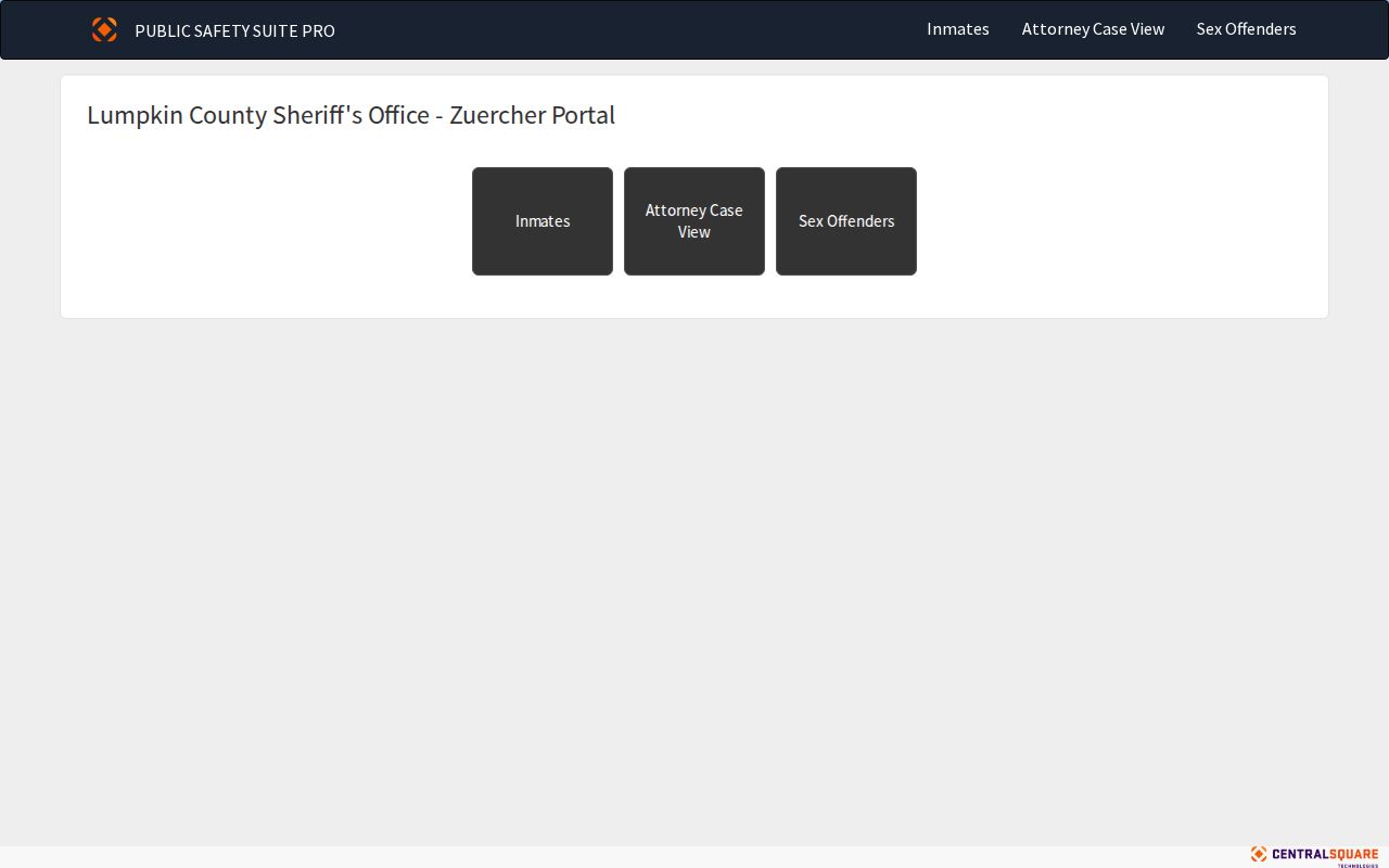 Official Zuercher portal for Lumpkin County arrest records