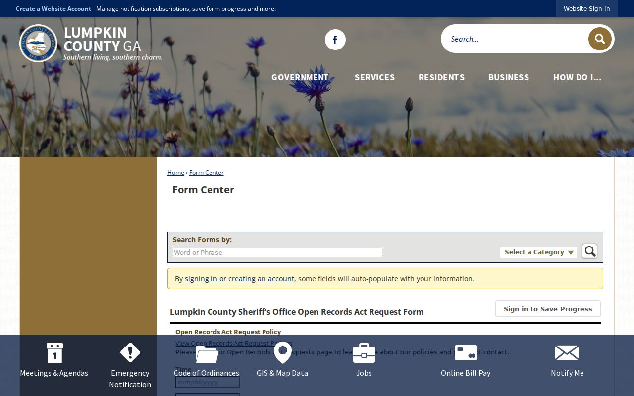 Lumpkin County Sheriff arrest record request form