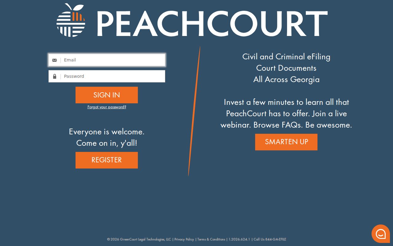 PeachCourt access for Lumpkin County criminal court cases