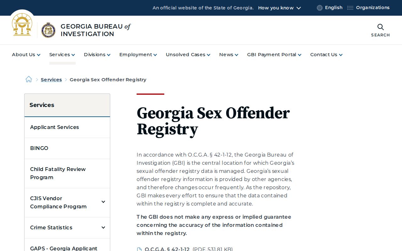 Lumpkin County sex offender search on the Georgia registry